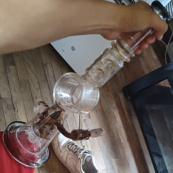 Glass Decorative Piece with Intricate Design